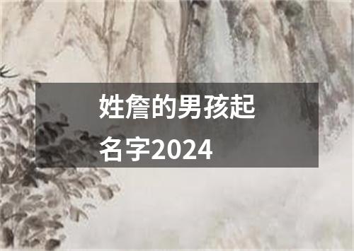 姓詹的男孩起名字2024