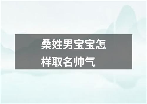 桑姓男宝宝怎样取名帅气