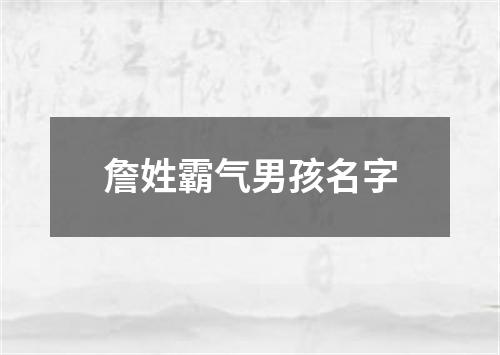 詹姓霸气男孩名字