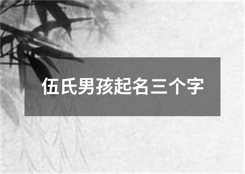 伍氏男孩起名三个字