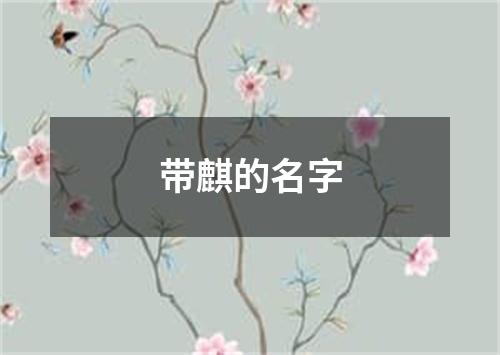 带麒的名字