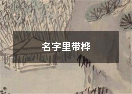 名字里带桦