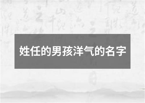 姓任的男孩洋气的名字