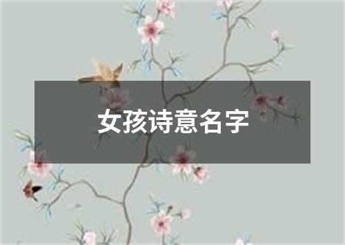 女孩诗意名字