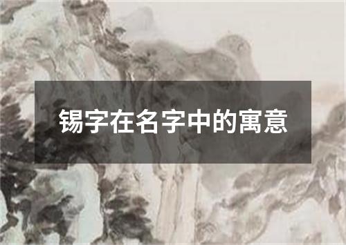 锡字在名字中的寓意