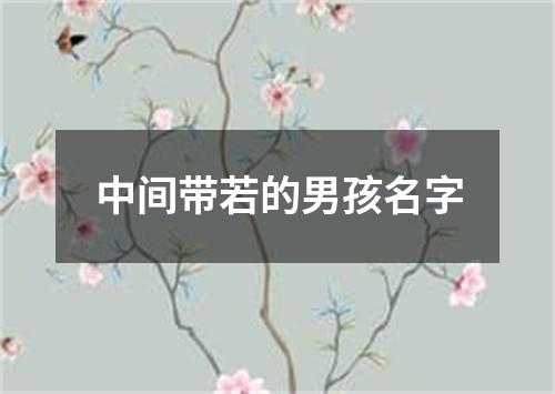 中间带若的男孩名字