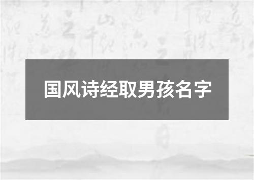 国风诗经取男孩名字