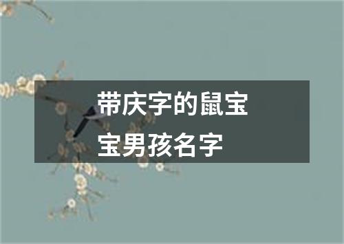 带庆字的鼠宝宝男孩名字