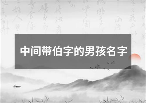 中间带伯字的男孩名字