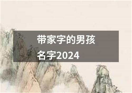 带家字的男孩名字2024