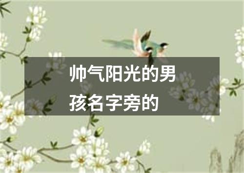 帅气阳光的男孩名字旁的