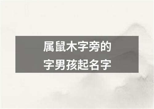 属鼠木字旁的字男孩起名字