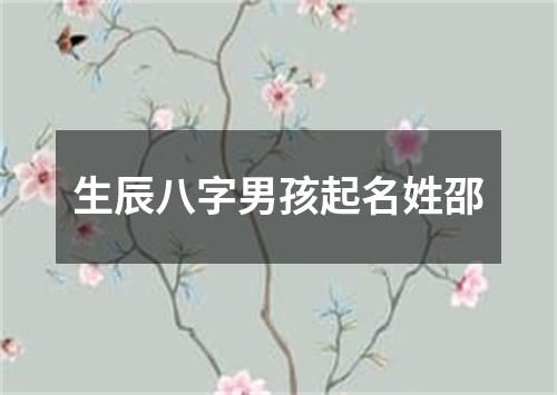 生辰八字男孩起名姓邵