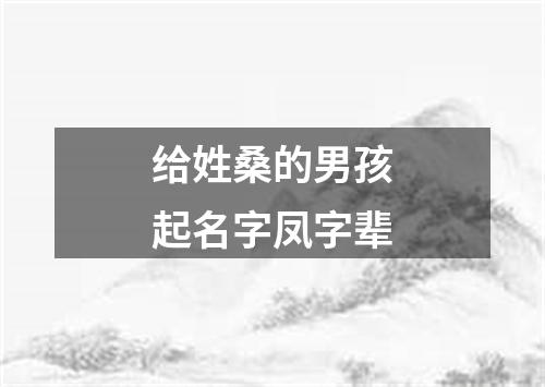 给姓桑的男孩起名字凤字辈