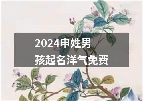 2024申姓男孩起名洋气免费