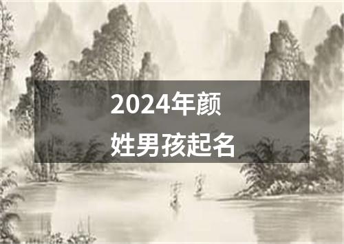 2024年颜姓男孩起名