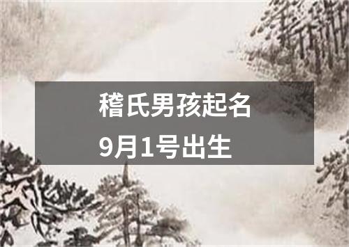 稽氏男孩起名9月1号出生