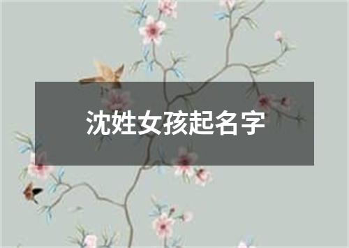 沈姓女孩起名字