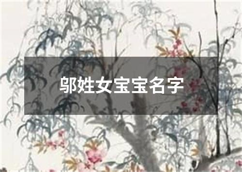 邬姓女宝宝名字