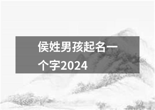 侯姓男孩起名一个字2024