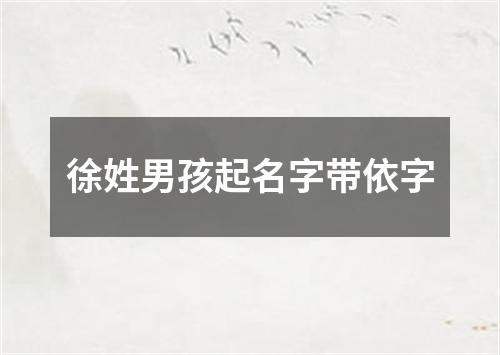 徐姓男孩起名字带依字