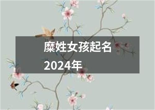 糜姓女孩起名2024年