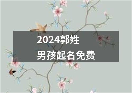 2024郭姓男孩起名免费