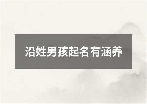 沿姓男孩起名有涵养