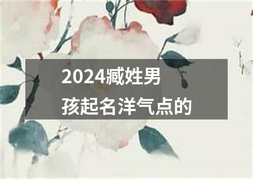 2024臧姓男孩起名洋气点的