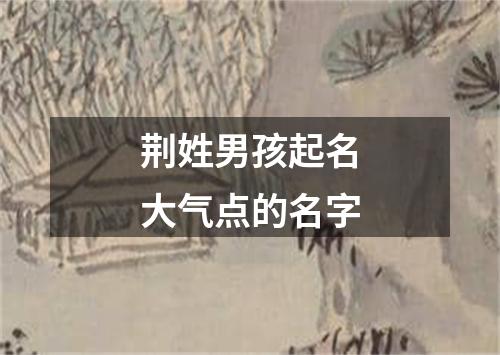 荆姓男孩起名大气点的名字