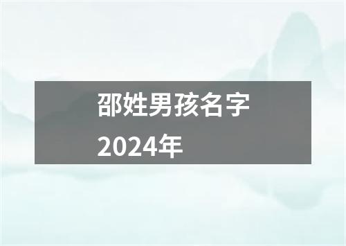 邵姓男孩名字2024年