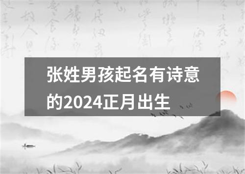 张姓男孩起名有诗意的2024正月出生