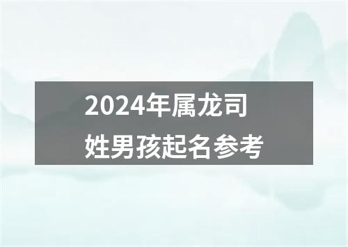 2024年属龙司姓男孩起名参考