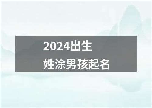 2024出生姓涂男孩起名