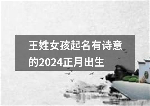 王姓女孩起名有诗意的2024正月出生