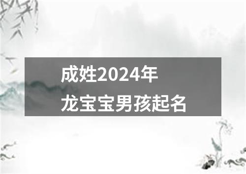 成姓2024年龙宝宝男孩起名