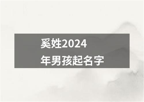 奚姓2024年男孩起名字