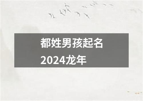 都姓男孩起名2024龙年