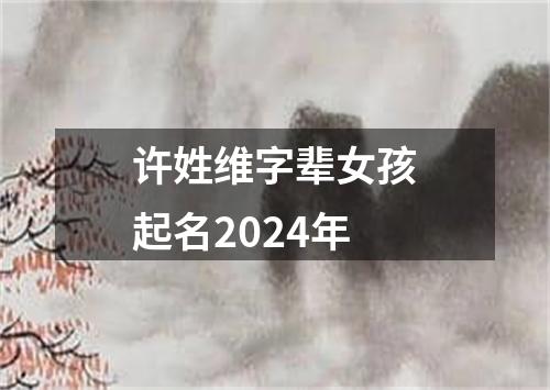 许姓维字辈女孩起名2024年