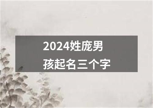 2024姓庞男孩起名三个字