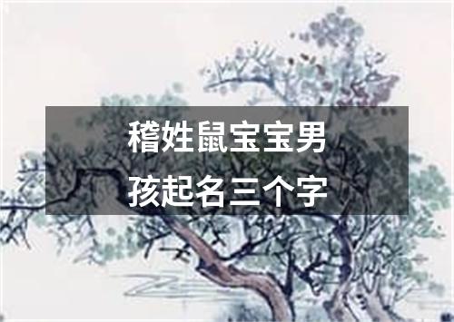 稽姓鼠宝宝男孩起名三个字