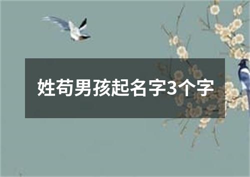 姓苟男孩起名字3个字