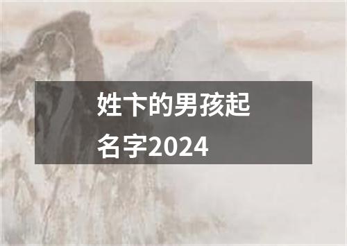 姓卞的男孩起名字2024