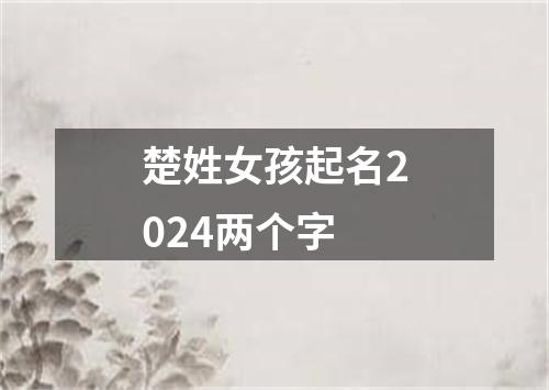 楚姓女孩起名2024两个字