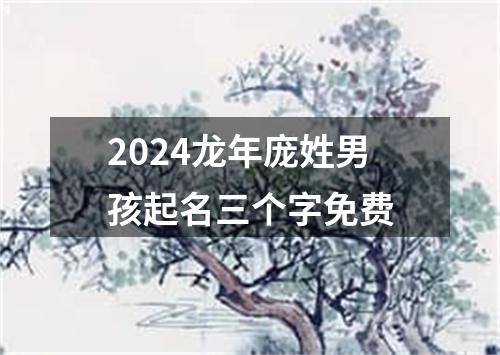 2024龙年庞姓男孩起名三个字免费