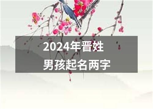 2024年晋姓男孩起名两字