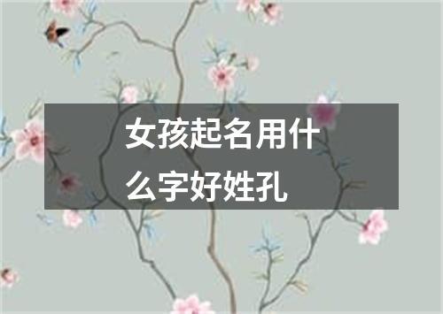 女孩起名用什么字好姓孔