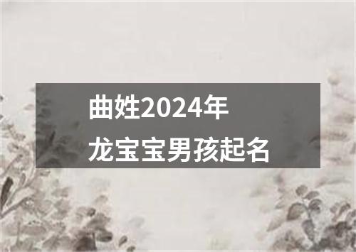 曲姓2024年龙宝宝男孩起名