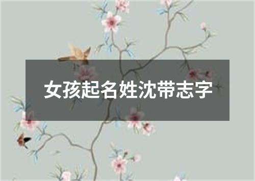 女孩起名姓沈带志字