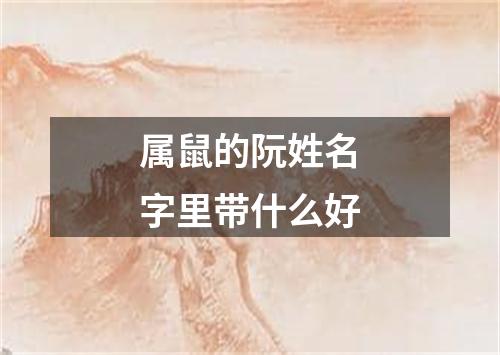 属鼠的阮姓名字里带什么好